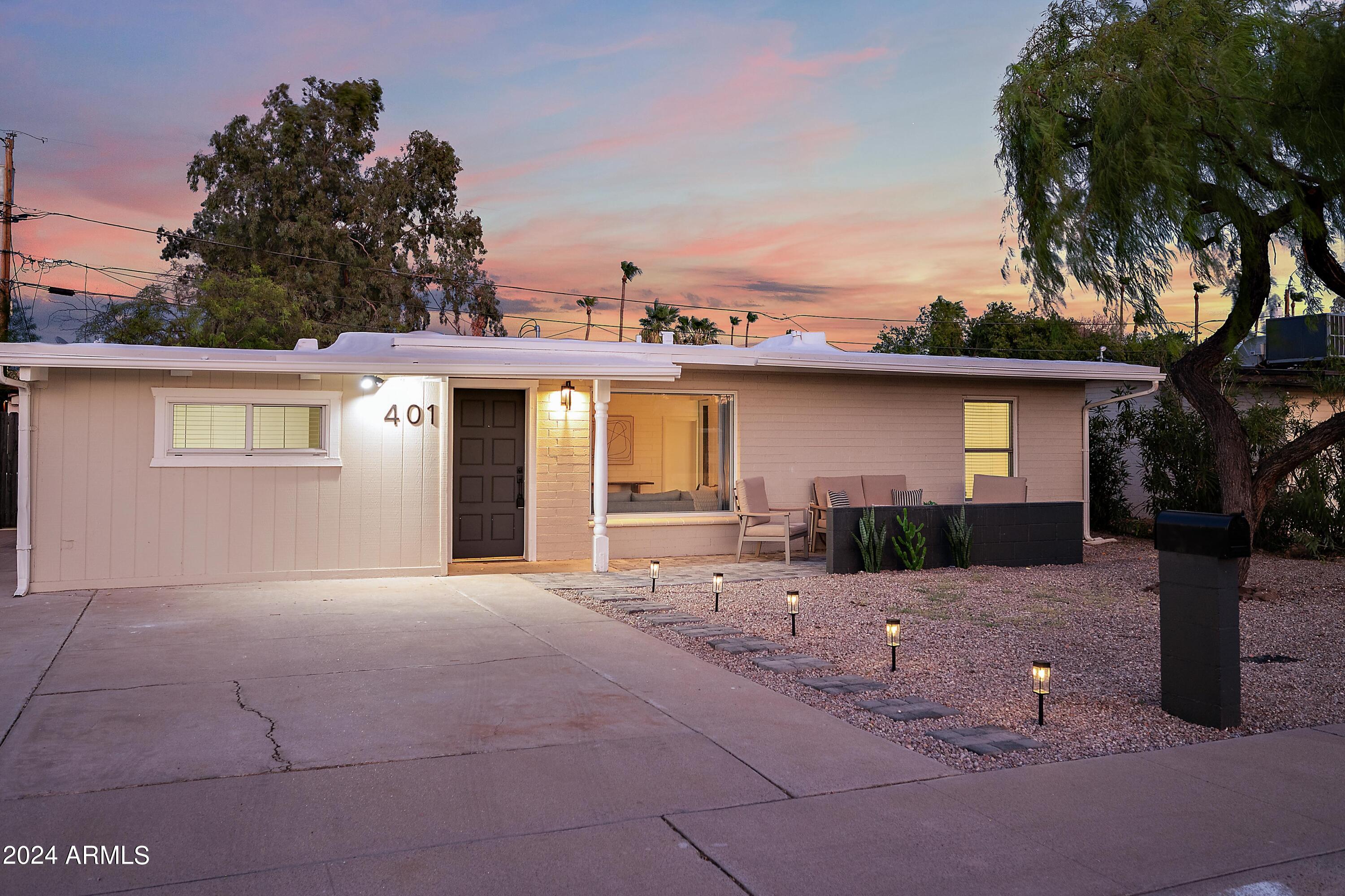 401 South Robert Road Tempe, AZ 85281 - Photo 35 of 35 a front view of a house with a outdoor space