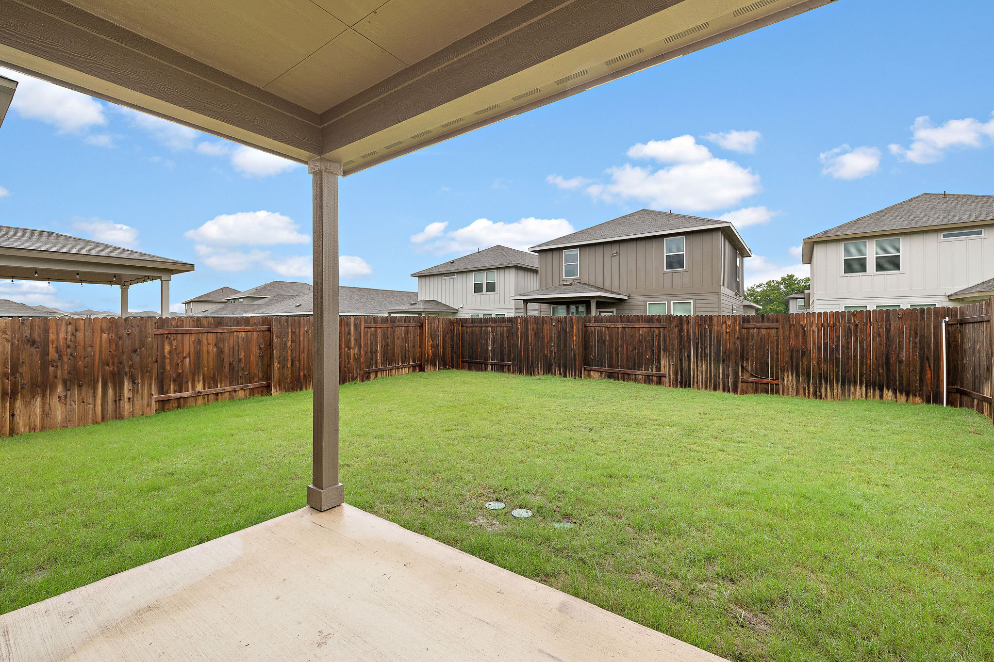 129 Greenway Drive Georgetown, TX 78628 - Photo 21 of 22 a view of a backyard with a garden