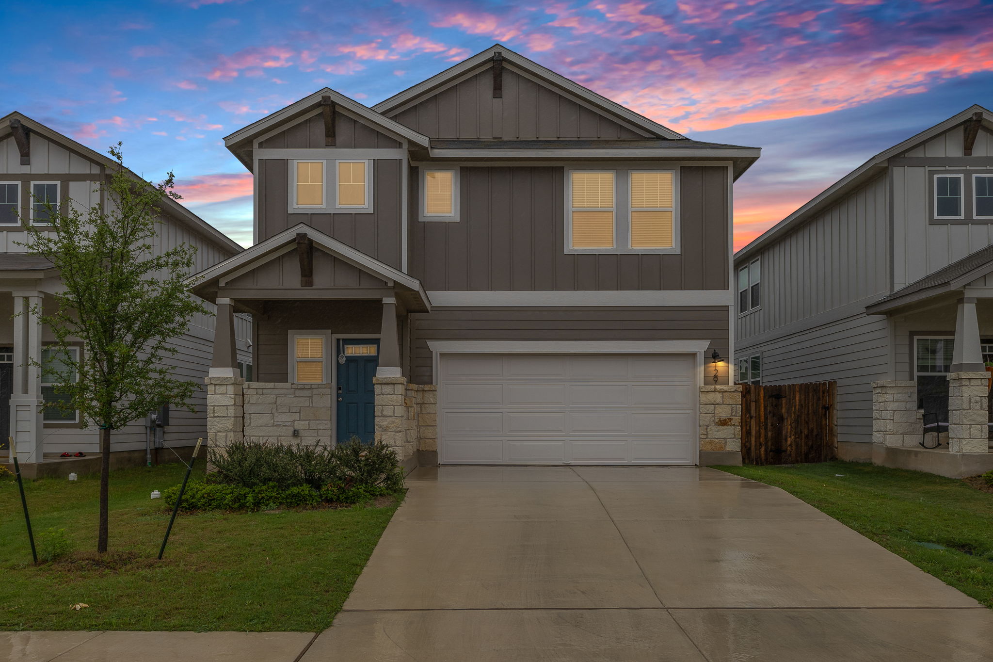 129 Greenway Drive Georgetown, TX 78628 - Photo 22 of 22 a front view of a house with a yard and garage