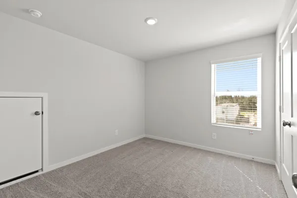 an empty room with a window