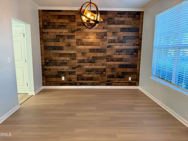 a view of a wooden door