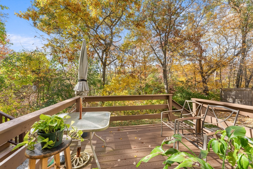 902 Irving Road, Unit 902 Randolph, MA 02368 - Photo 21 of 22 a view of a balcony with wooden floor and fence