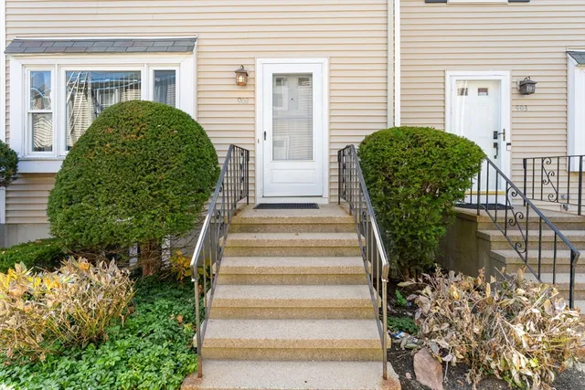 a view of a potted plants next to a house