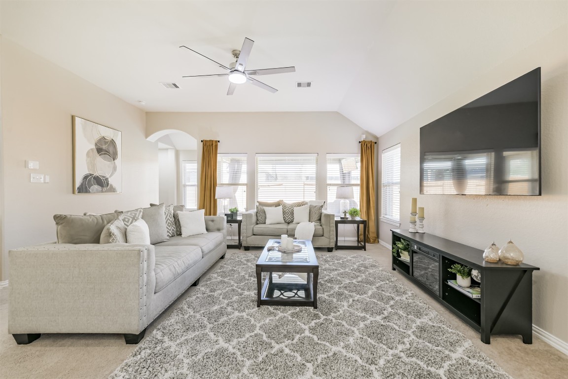 9622 Invergarry Way Tomball, TX 77375 - Photo 5 of 32 a living room with furniture and a large window