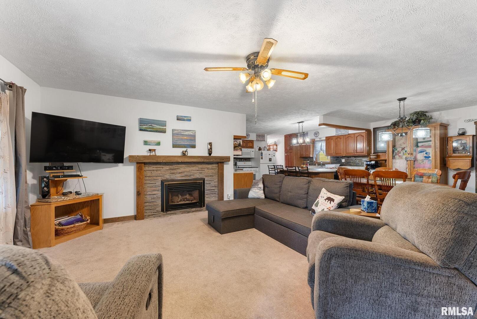 1422 McCloud Road Aledo, IL 61231 - Photo 13 of 44 a living room with furniture and a flat screen tv