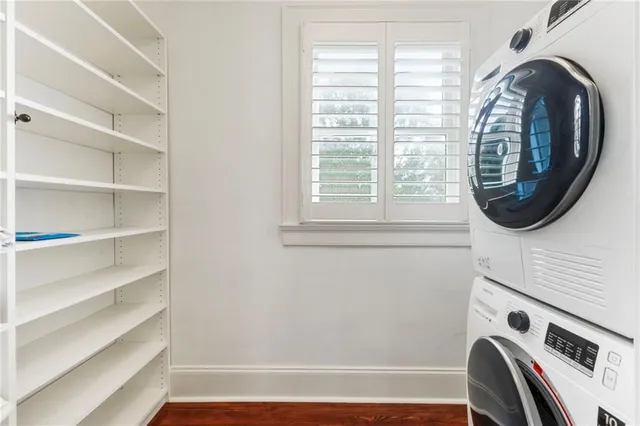 a living room with wooden floor