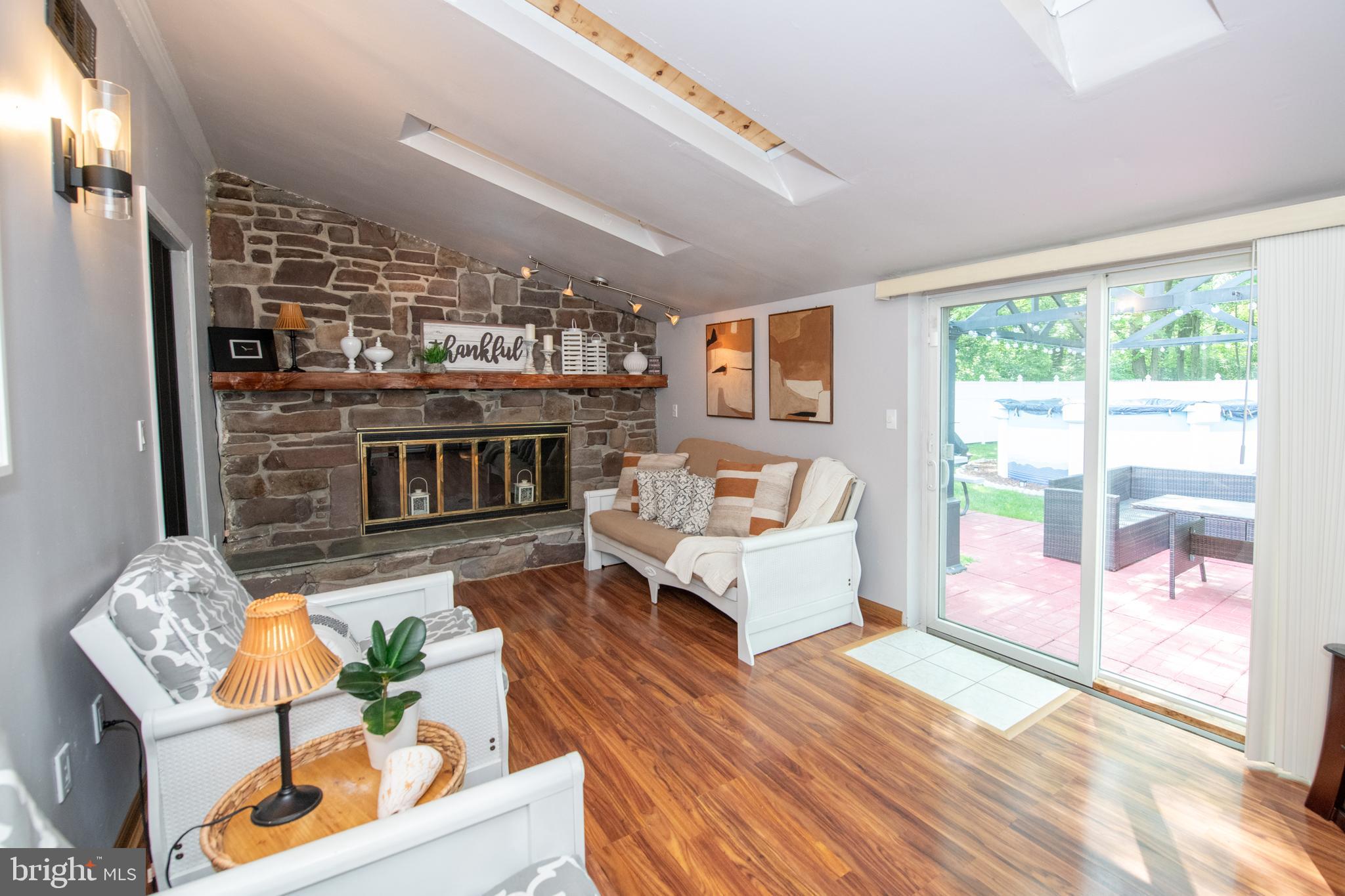 11013 Stevens Road Philadelphia, PA 19116 - Photo 16 of 42 Family room with fireplace- wood burning