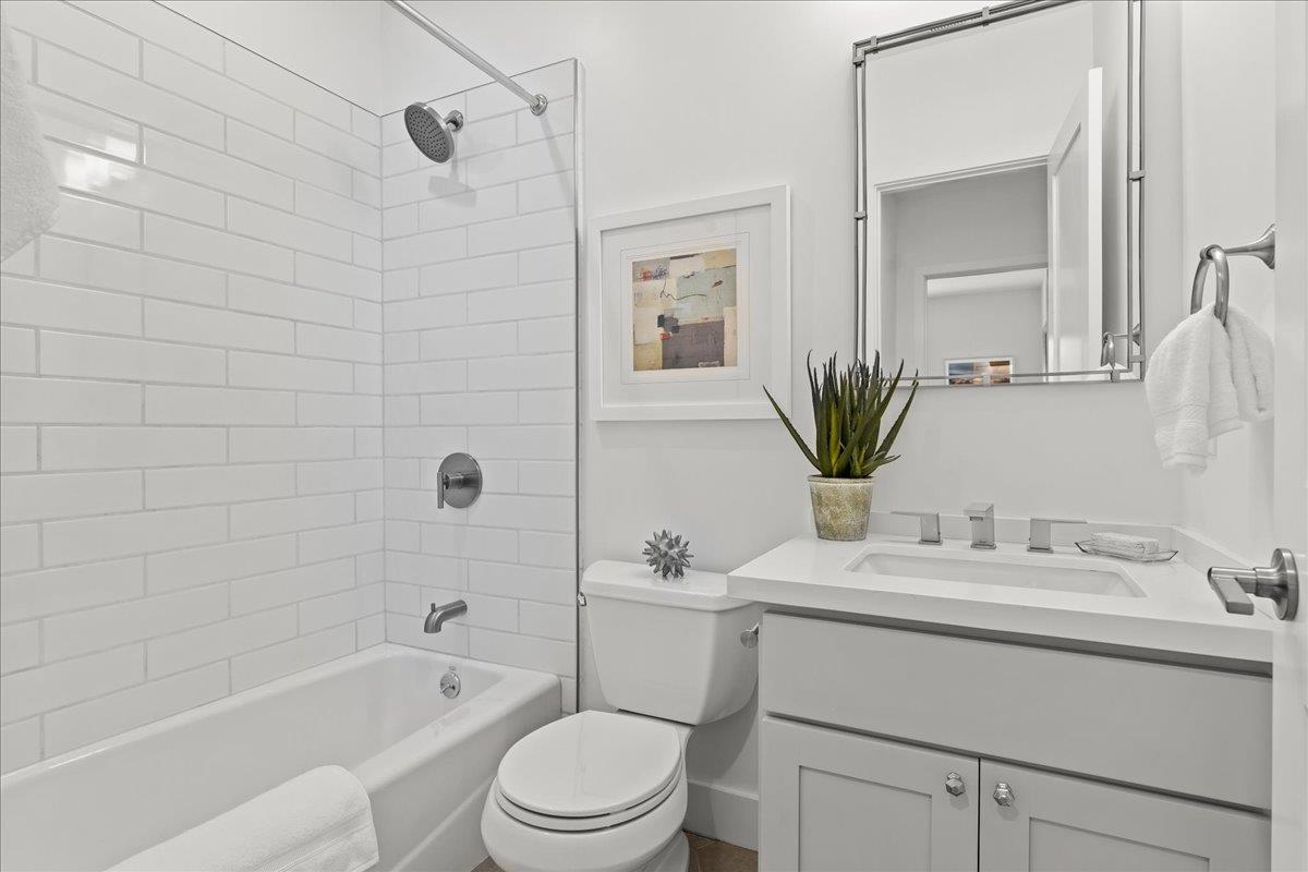 1233 Crompton Road Redwood City, CA 94061 - Photo 20 of 28 a bathroom with a sink toilet and shower