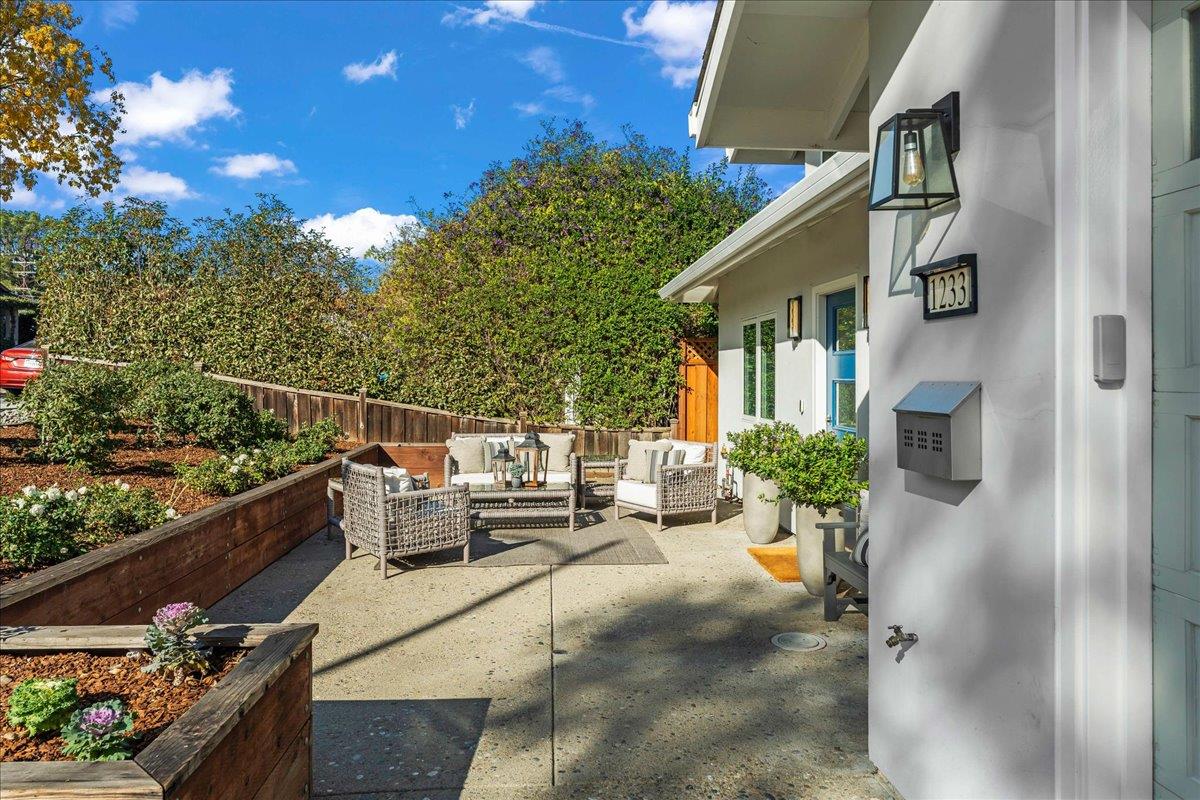 1233 Crompton Road Redwood City, CA 94061 - Photo 27 of 28 a roof deck with couches and potted plants