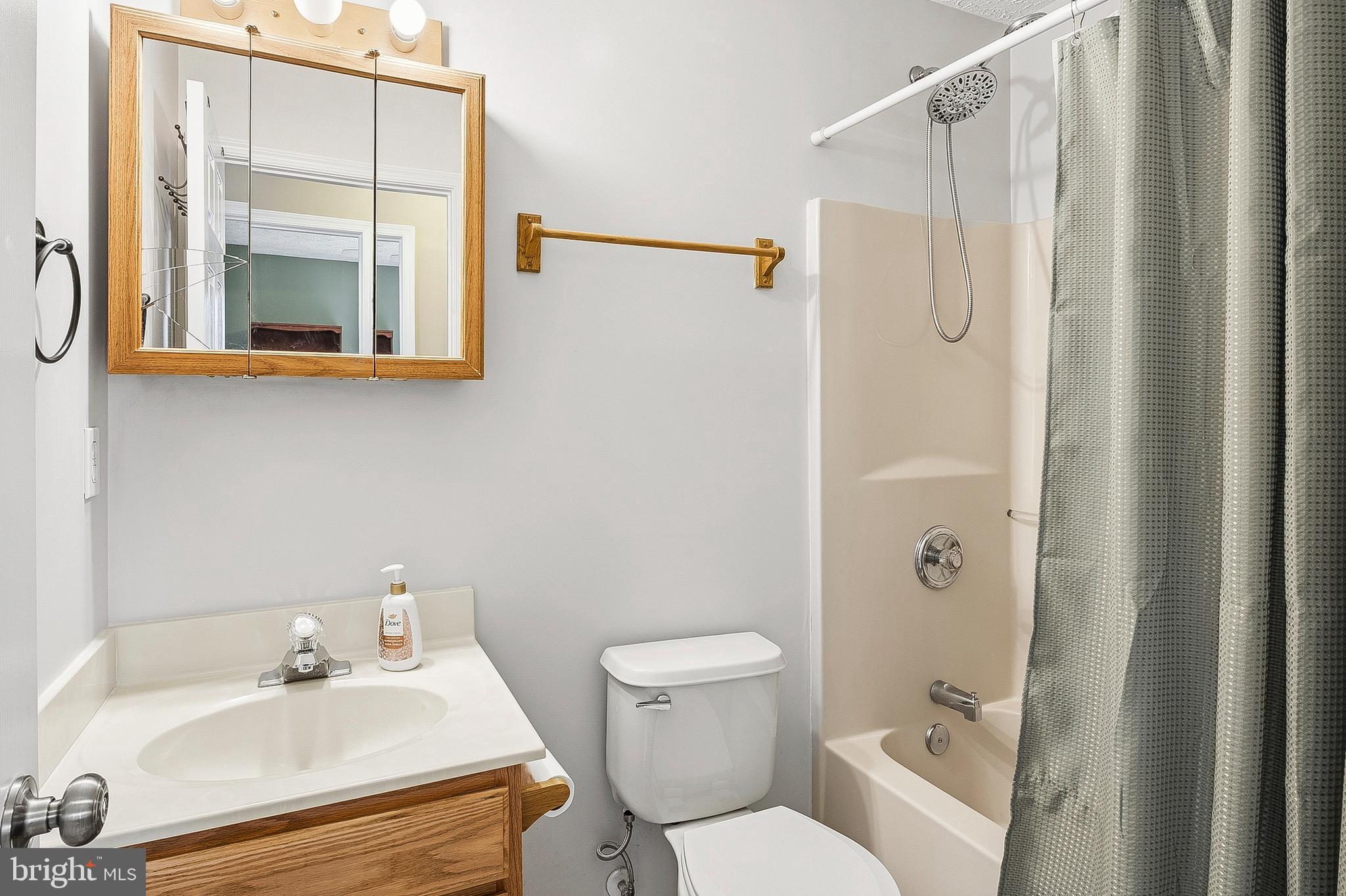 757 209th Street Pasadena, MD 21122 - Photo 17 of 32 a bathroom with a sink mirror toilet and shower