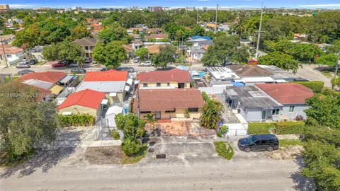 an aerial view of multiple house