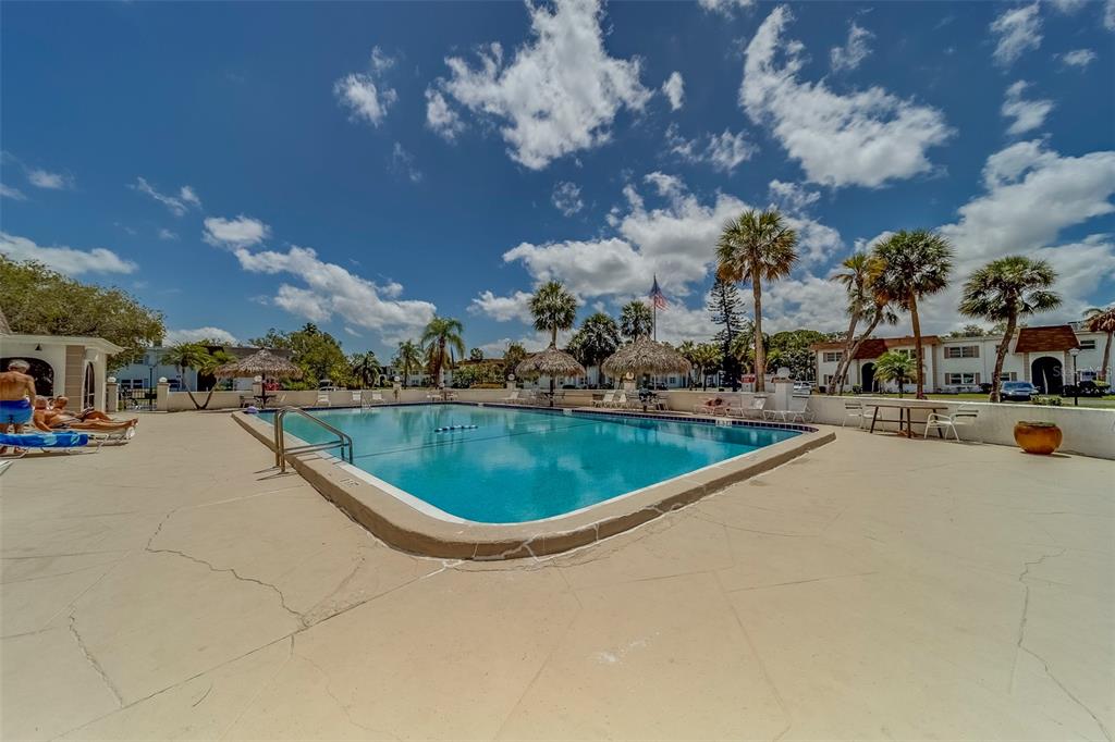 361 South McMullen Booth Road, Unit 112 Clearwater, FL 33759 - Photo 30 of 36 a swimming pool with outdoor seating and covered with trees