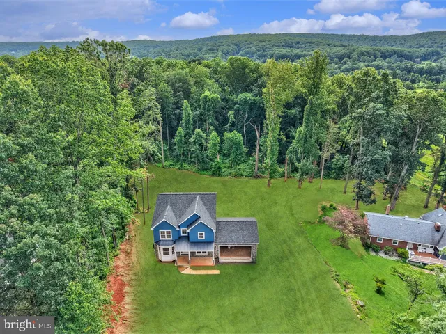 a garden view with a seating space