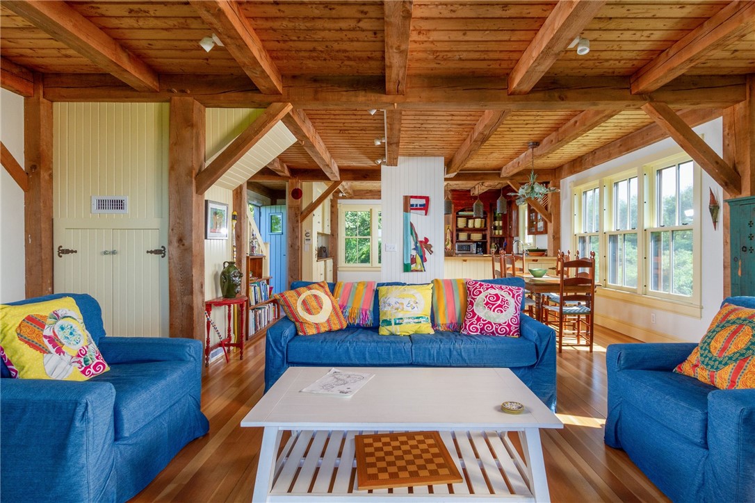 1776 Corn Neck Road Block Island, RI 02807 - Photo 32 of 49 Guest House Living Room - Fir Floors - Mahogany Little Harbor Windows