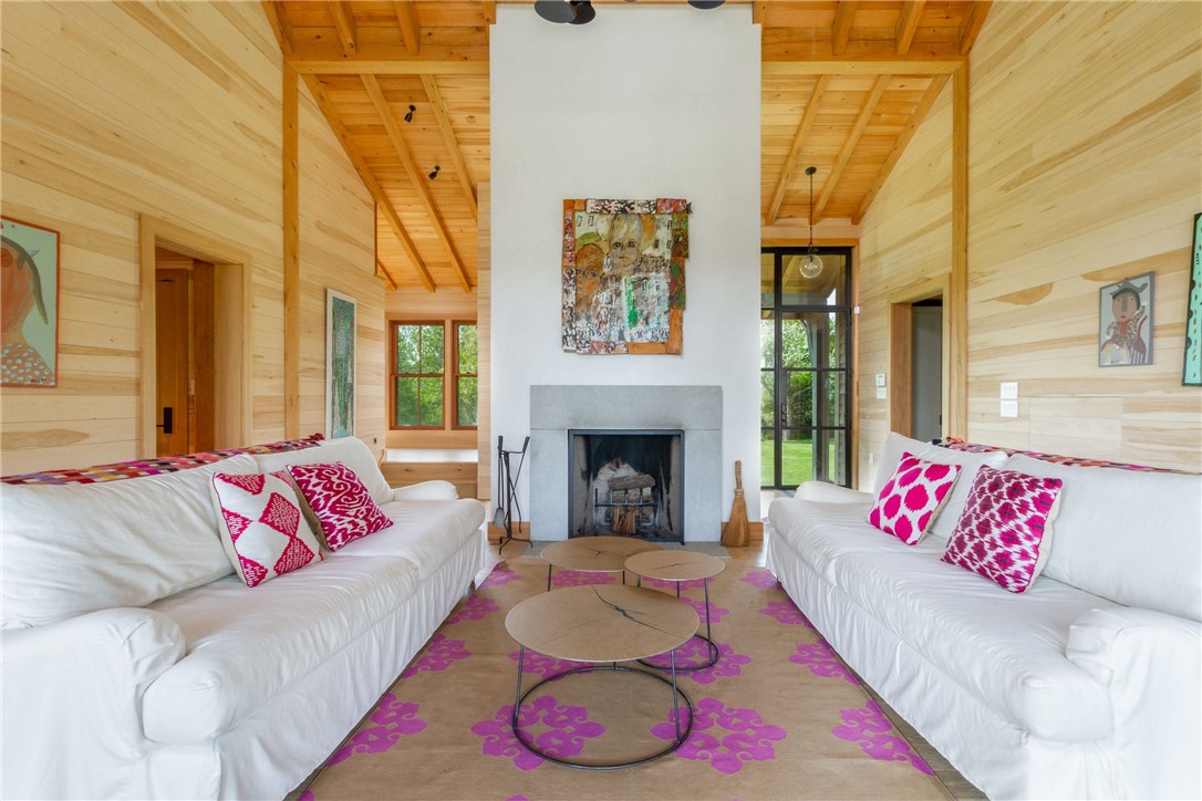 1776 Corn Neck Road Block Island, RI 02807 - Photo 5 of 49 Main House Living Room - Shallow wood burning Fireplace