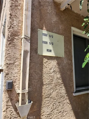 a view of a wooden door