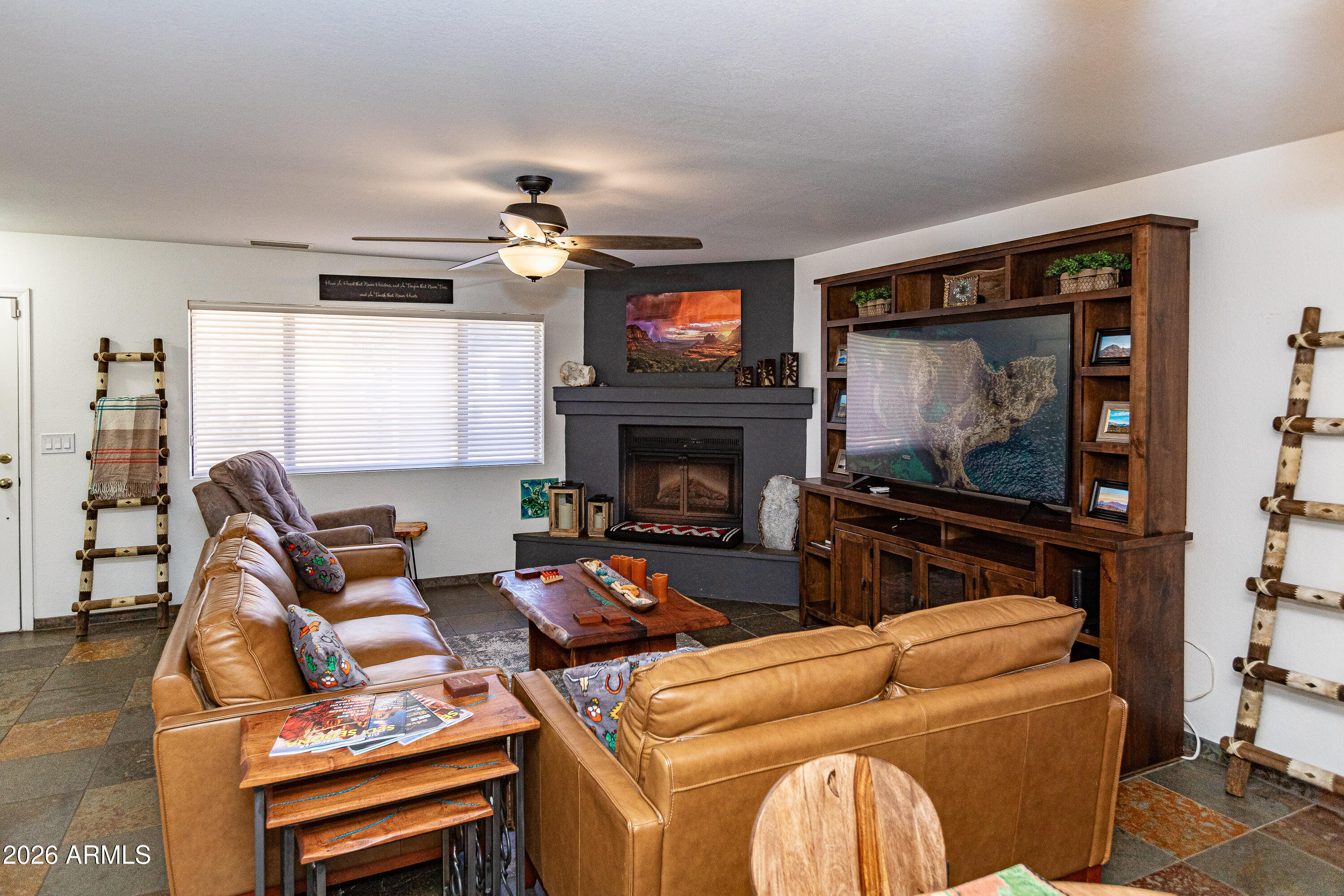155 Canyon Diablo Road, Unit 6 Sedona, AZ 86351 - Photo 10 of 28 10-Great-Room-Entertainment Center