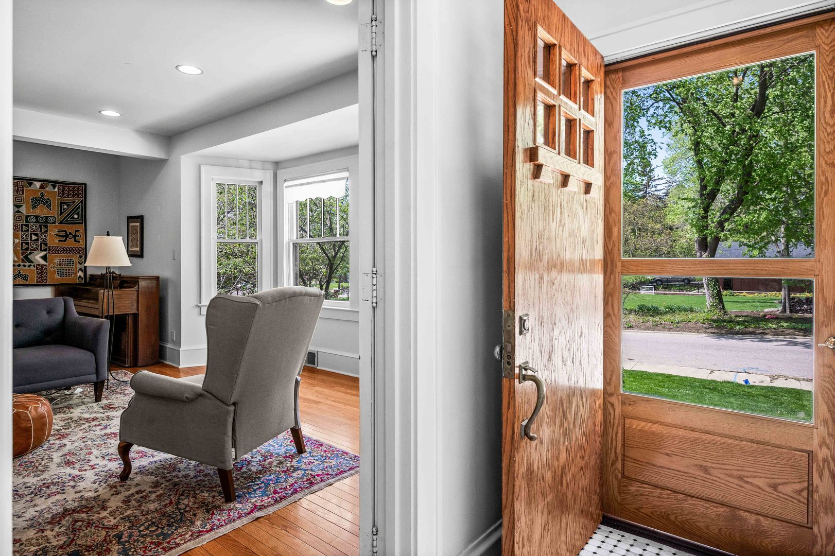 1302 Hillcrest Street Normal, IL 61761 - Photo 5 of 48 a view of a workspace with furniture and a window