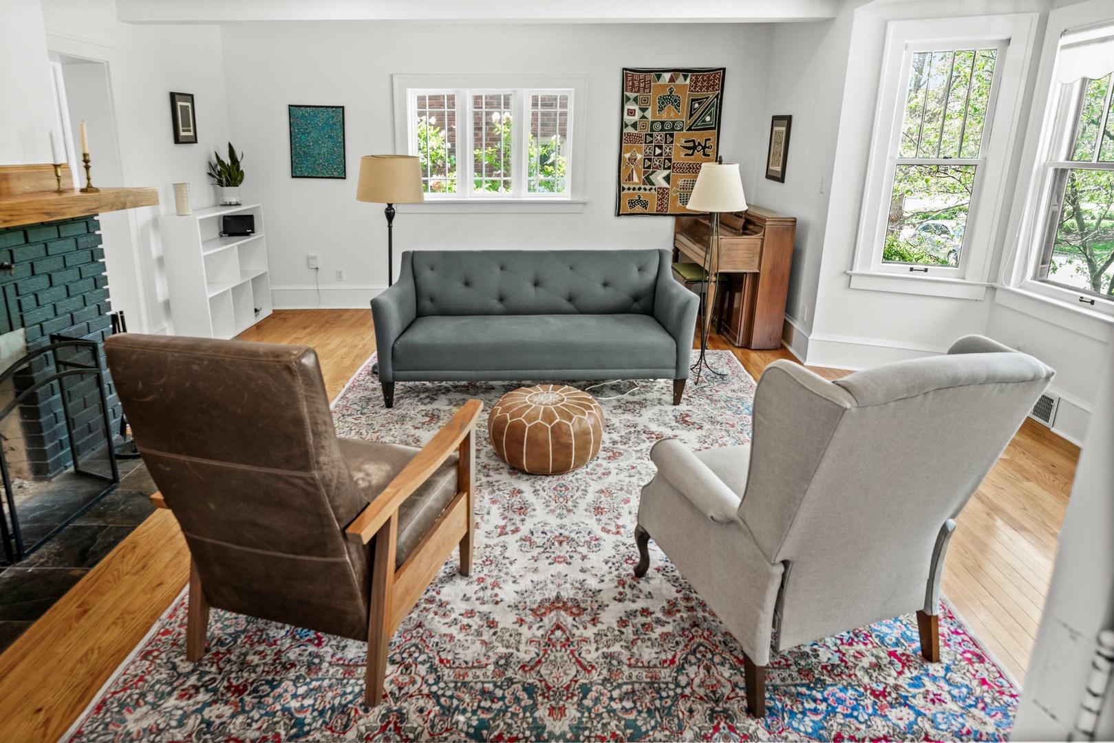 1302 Hillcrest Street Normal, IL 61761 - Photo 6 of 48 a living room with furniture and a flat screen tv