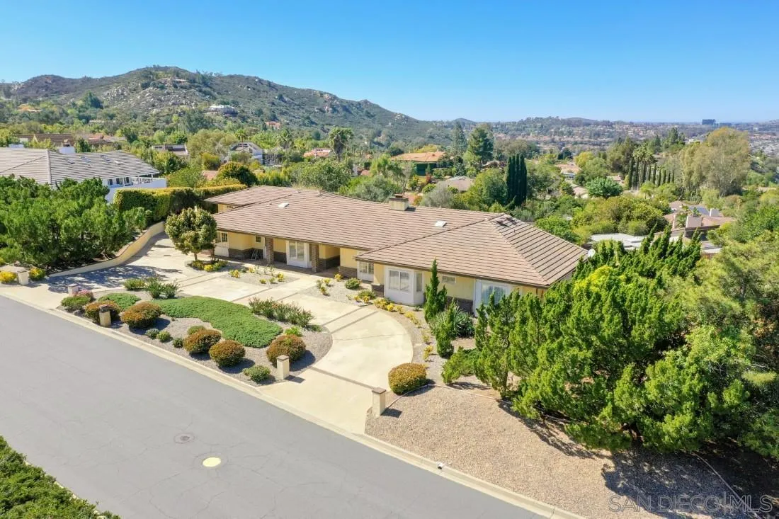 15938 Overview Road Poway, CA 92064 - Photo 3 of 72 an aerial view of house with yard