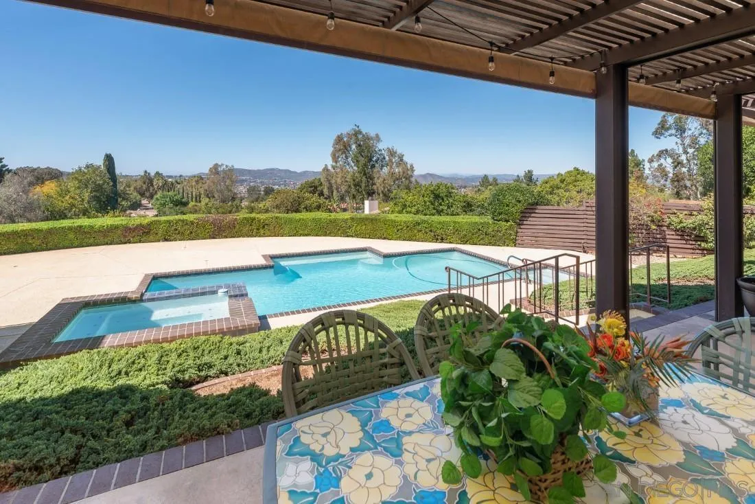 15938 Overview Road Poway, CA 92064 - Photo 65 of 72 a view of a swimming pool with a yard