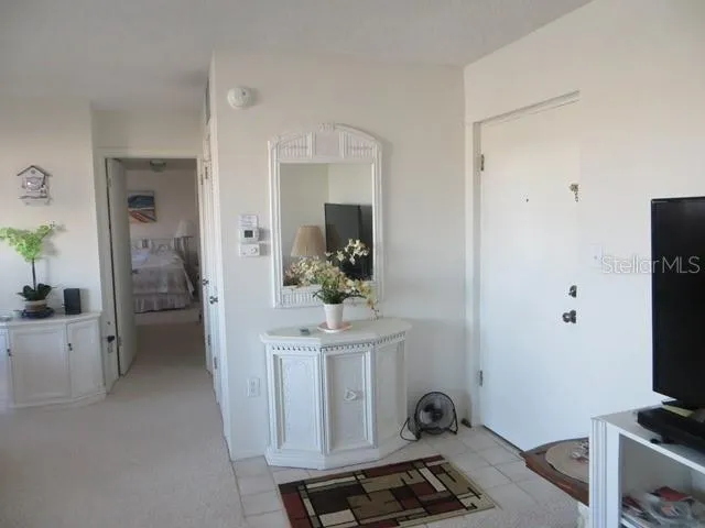 a view of entryway with livingroom and furniture