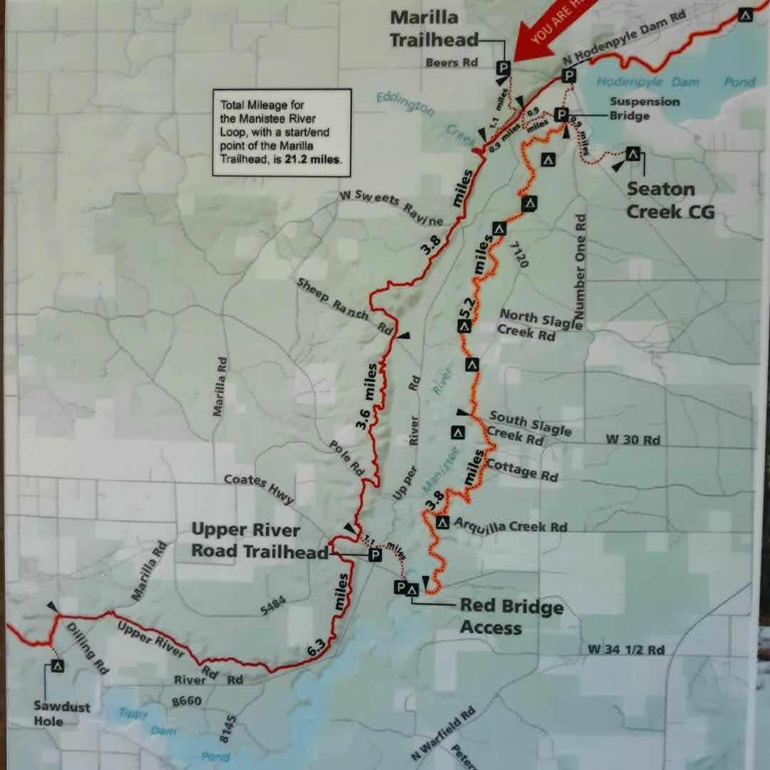 9274 Marilla Road Copemish, MI 49625 - Photo 8 of 16 NCT Marilla Trailhead Map