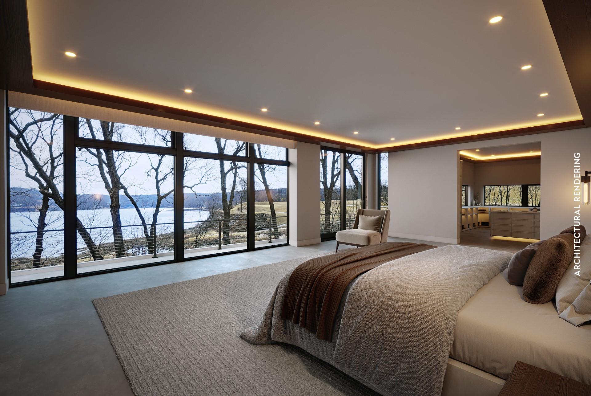 41 Stillwater Road St. James, NY 11780 - Photo 8 of 15 Bedroom with a tray ceiling, baseboards, and recessed lighting