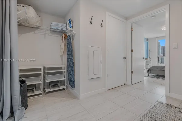 a view of a walk in closet