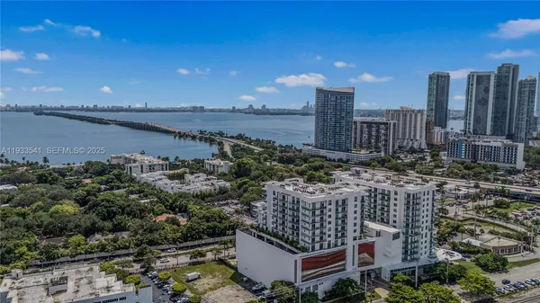 a view of a city with tall buildings