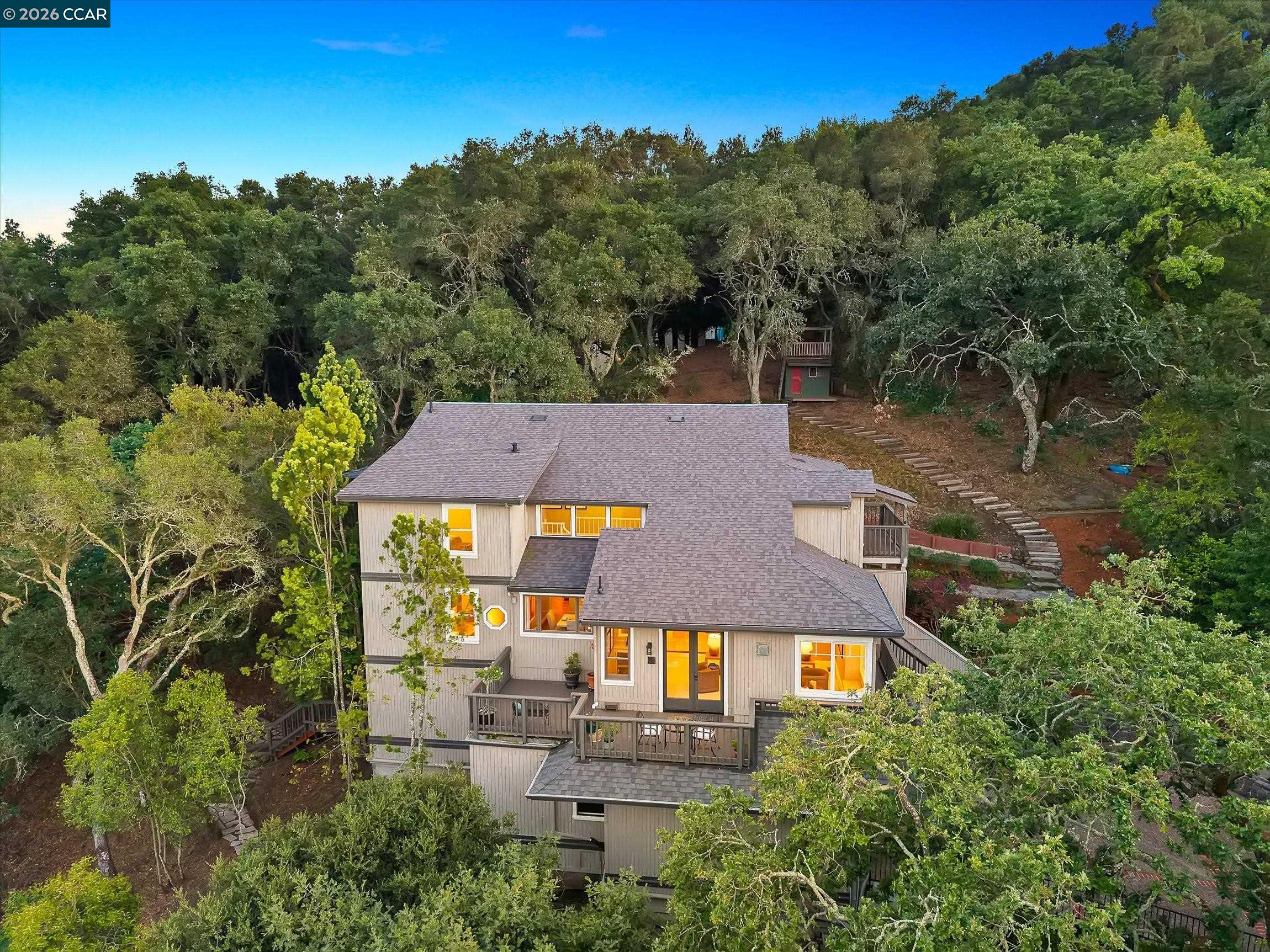 4105 Coralee Lane Lafayette, CA 94549 - Photo 3 of 43 an aerial view of a house with a big yard