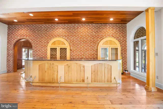 a living room with a fireplace