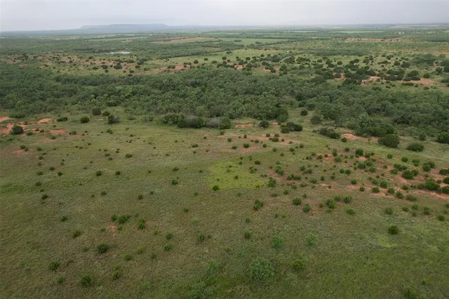 a view of a field with an ocean view