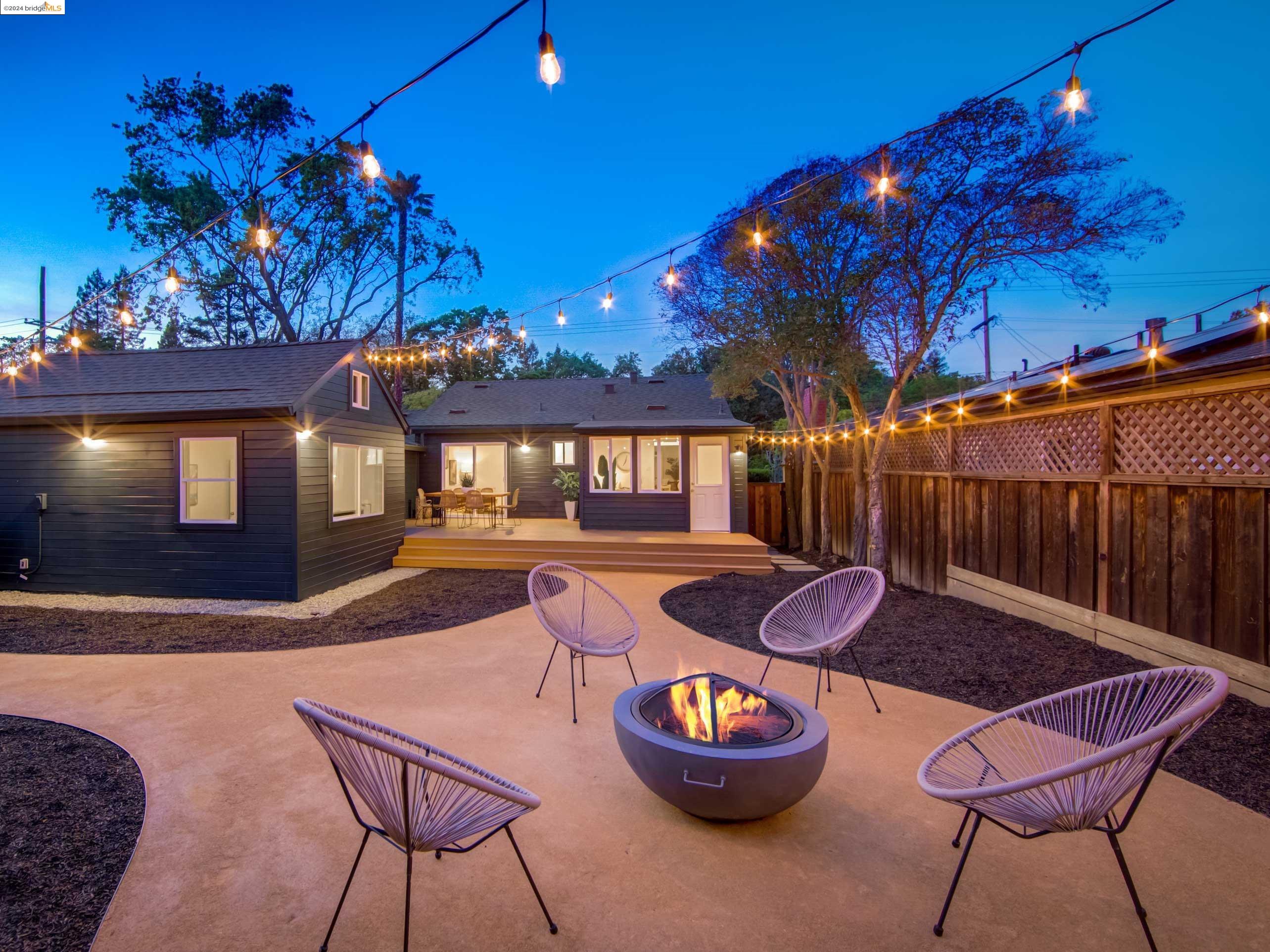 a outdoor space with furniture
