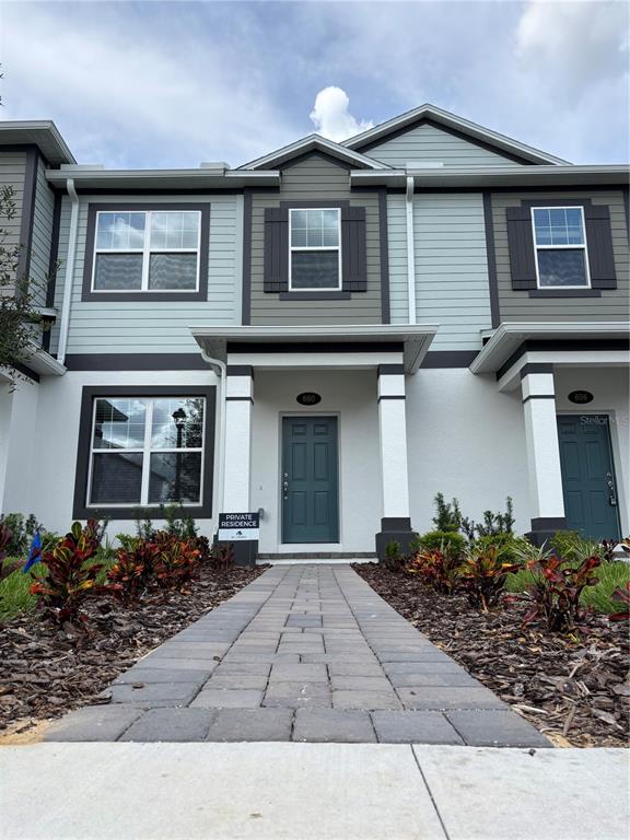 a front view of a house