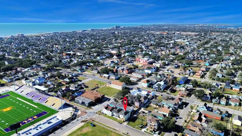 an aerial view of multiple house