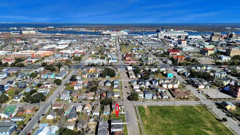 an aerial view of multiple house
