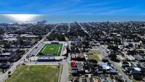 an aerial view of multiple house