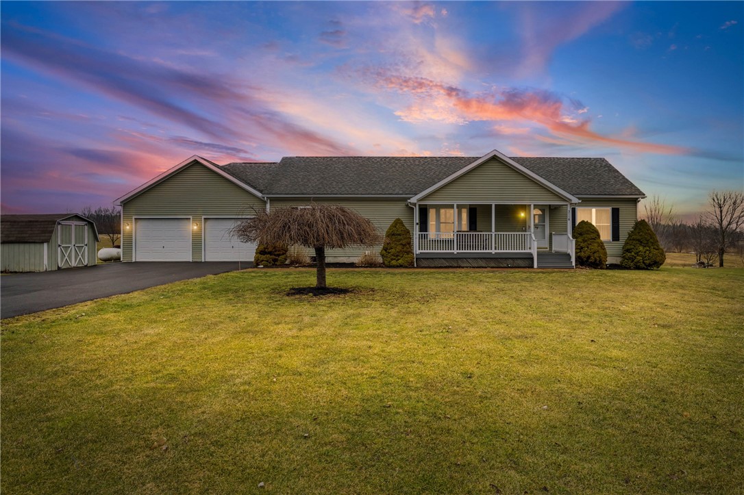 3118 Lake To Lake Road Gorham, NY 14561 - Photo 2 of 41 Night view showing the storage shed next to drivew