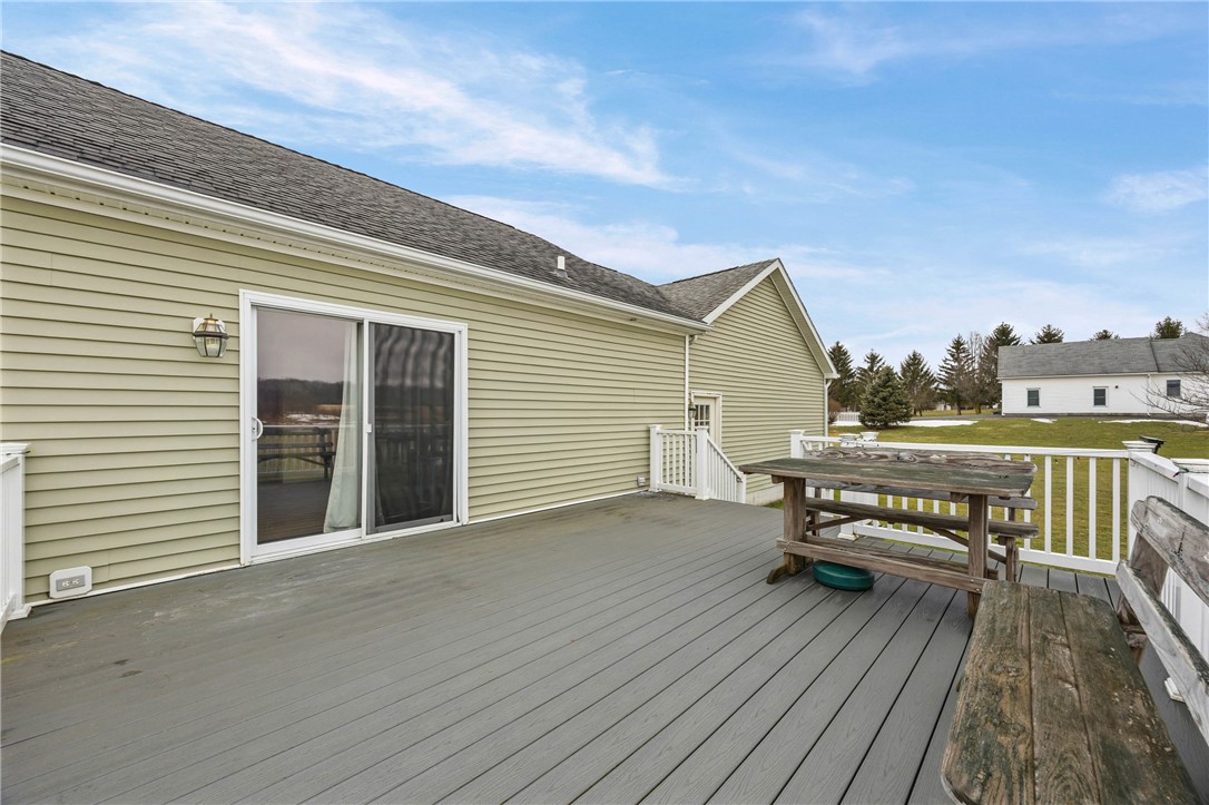 3118 Lake To Lake Road Gorham, NY 14561 - Photo 34 of 41 Rear deck through sliders off of the kitchen