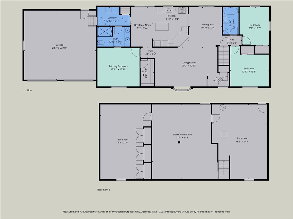 3118 Lake To Lake Road Gorham, NY 14561 - Photo 41 of 41 Floor plan for main floor and basement - view link