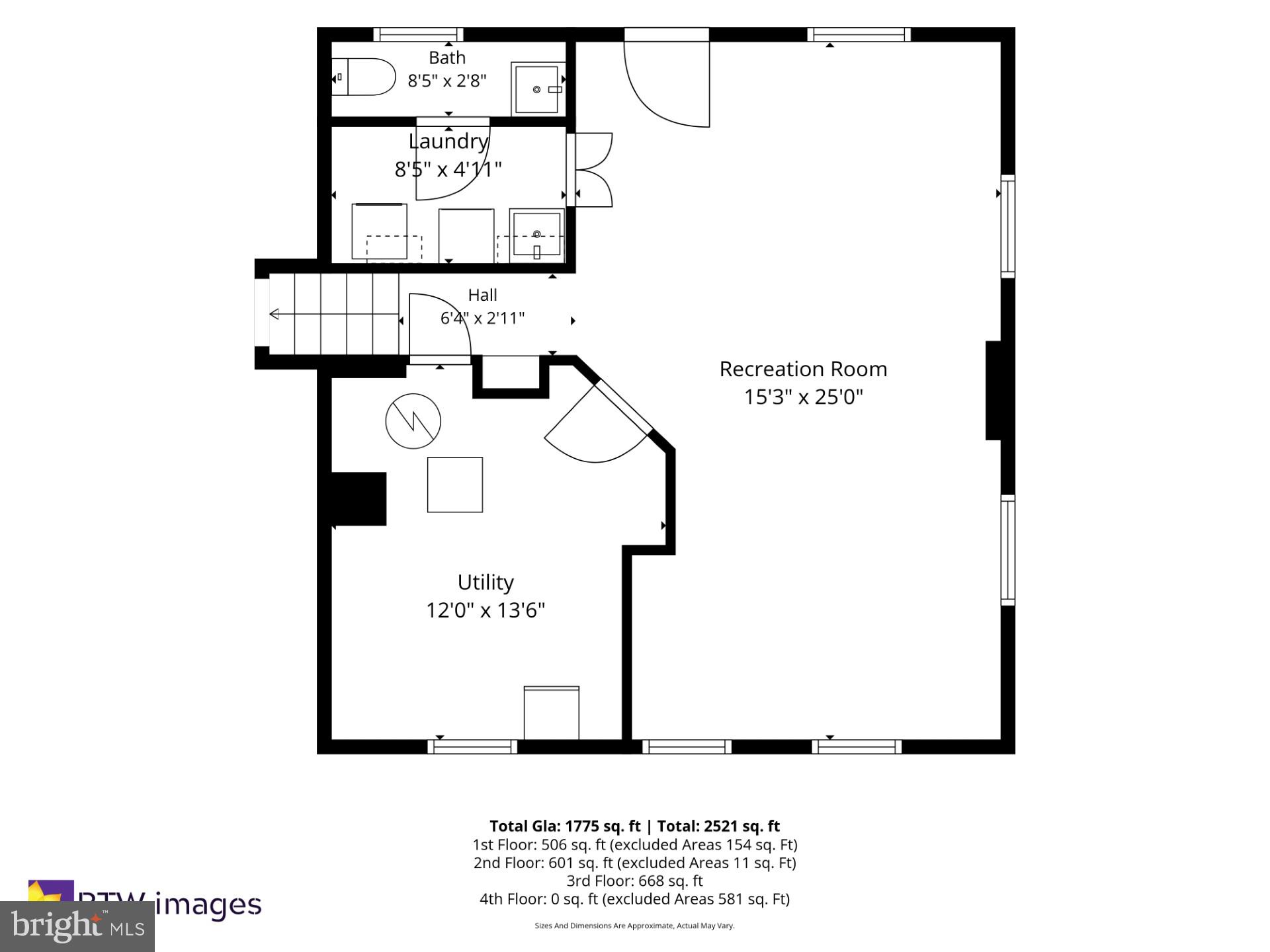 7623 Mendota Place Springfield, VA 22150 - Photo 66 of 67 LOWER LEVEL FLOOR PLAN