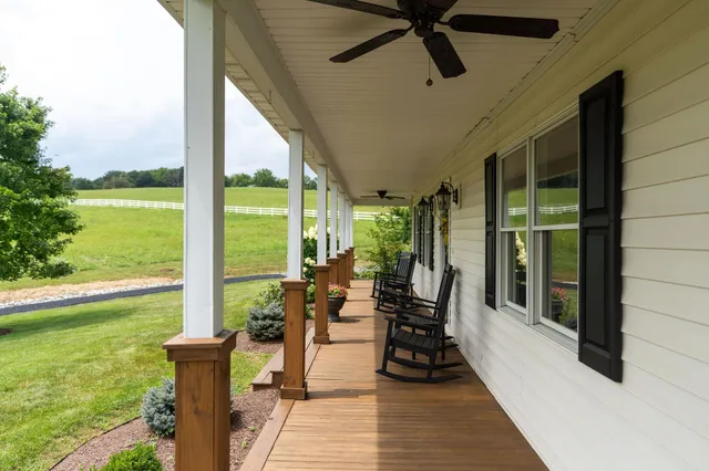a view of a city street from a yard