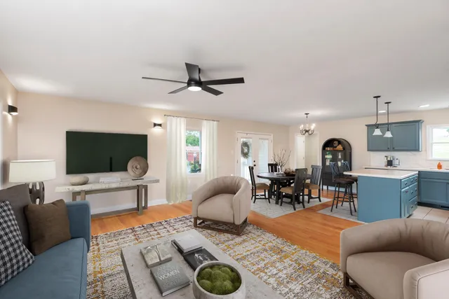 a kitchen with a sink and a window