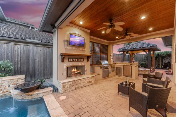 a open hall with furniture