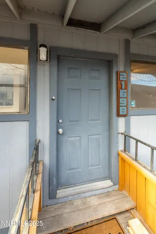 a view of front door