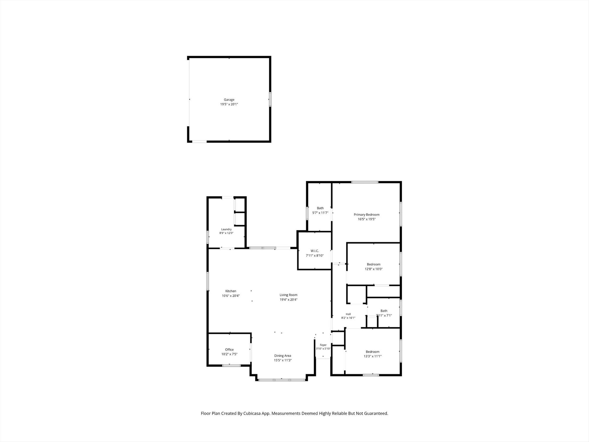 4701 Hummingbird Street Houston, TX 77035 - Photo 28 of 28 For the engineer-minded, a floorplan visually lays out the spaces. Some things you might have missed on the photo tour: closets at the front entry and hallway!