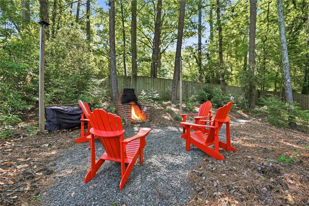 1430 Thomas Road Decatur, GA 30030 - Photo 38 of 42 a backyard of a house with fire pit