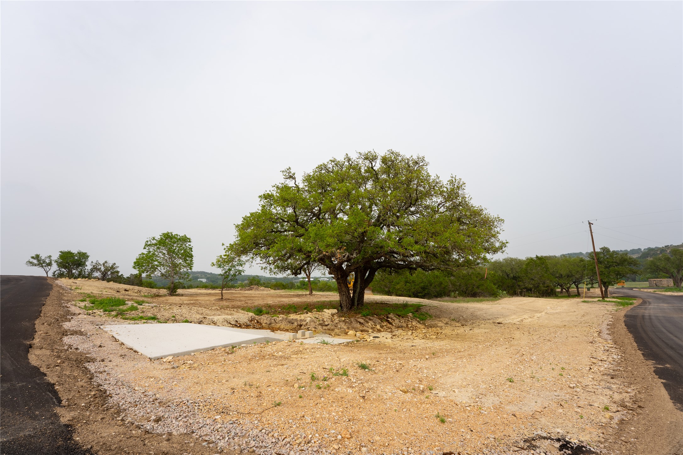 Lot 26 Ranch Road 165 Dripping Springs, TX 78620 - Photo 11 of 13 Expansive lot featuring mature trees, a newly paved road, and a concrete pad