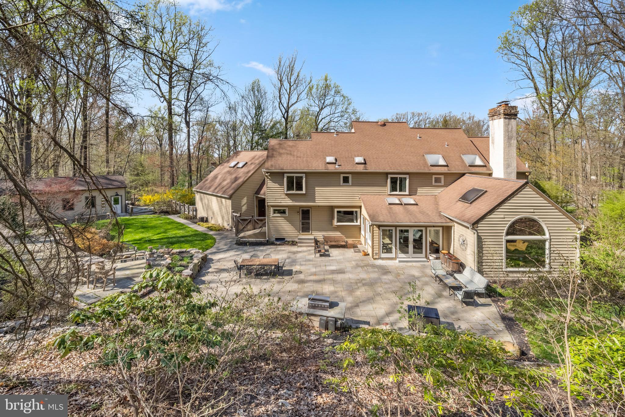 650 Strafford Circle Wayne, PA 19087 - Photo 2 of 45 Back Exterior with expansive hardscape